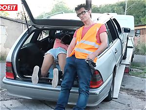 LETSDOEIT - teen nails elder dude For Free Car Repair